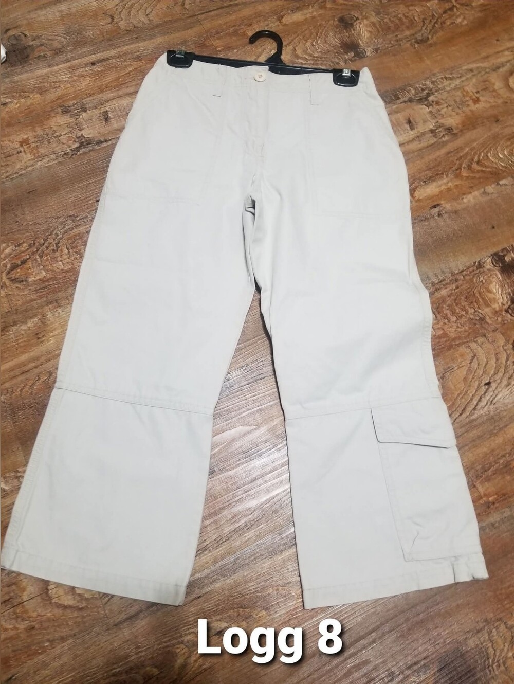 Women's Beige Cargo Capris - Lightweight Summer Cropped Pants